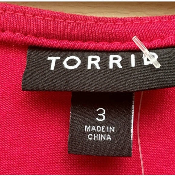 HOST PIC πTorrid Pink Jersey Faux Wrap Short Sleeve Cold Shoulder Dress - Picture 6 of 10